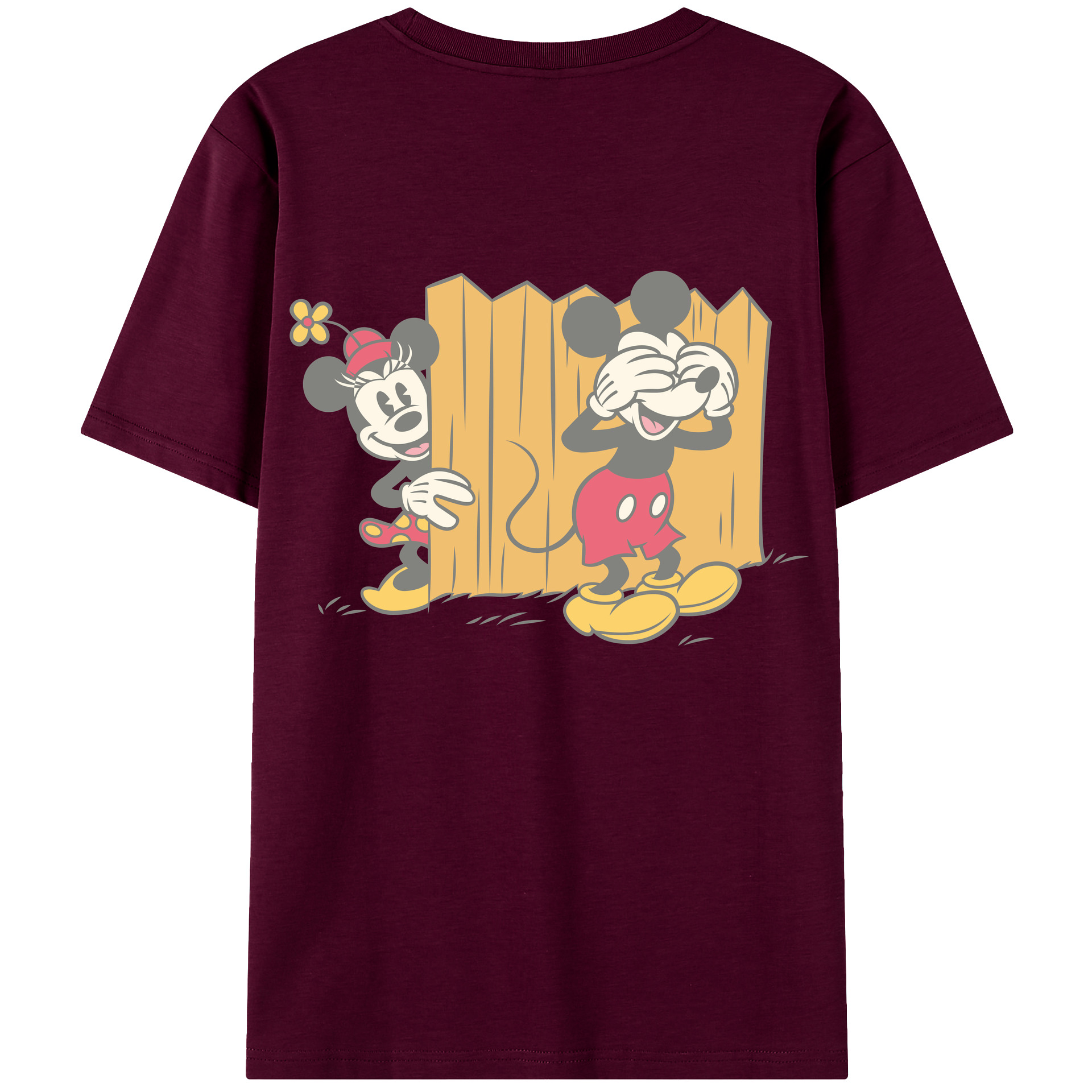 （画像用） ミッキーマウス Mickey Mouse レディース半袖Tシャツ(バックプリント)